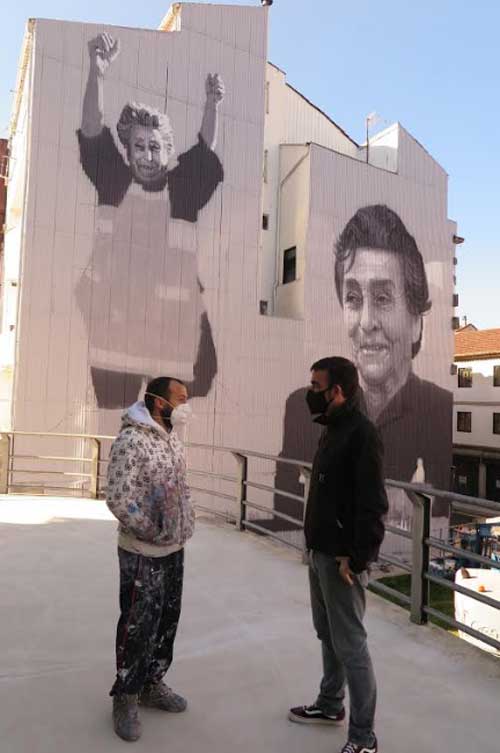 Inauguración do mural da Señora Lola – Pontevedra