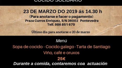 Cocido Solidario a favor de la Liga Reumatológica Gallega. Mercantil de Pontevedra